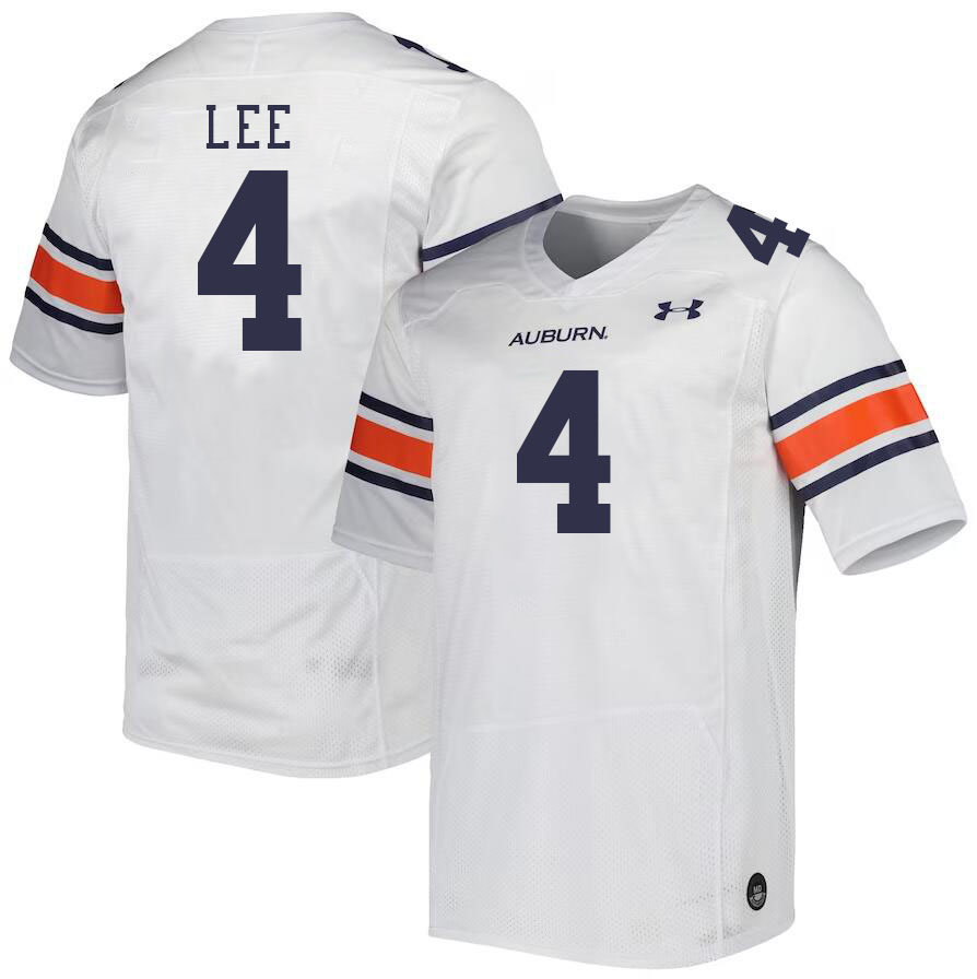 Men #4 Kayin Lee Auburn Tigers College Football Jerseys Stitched-White